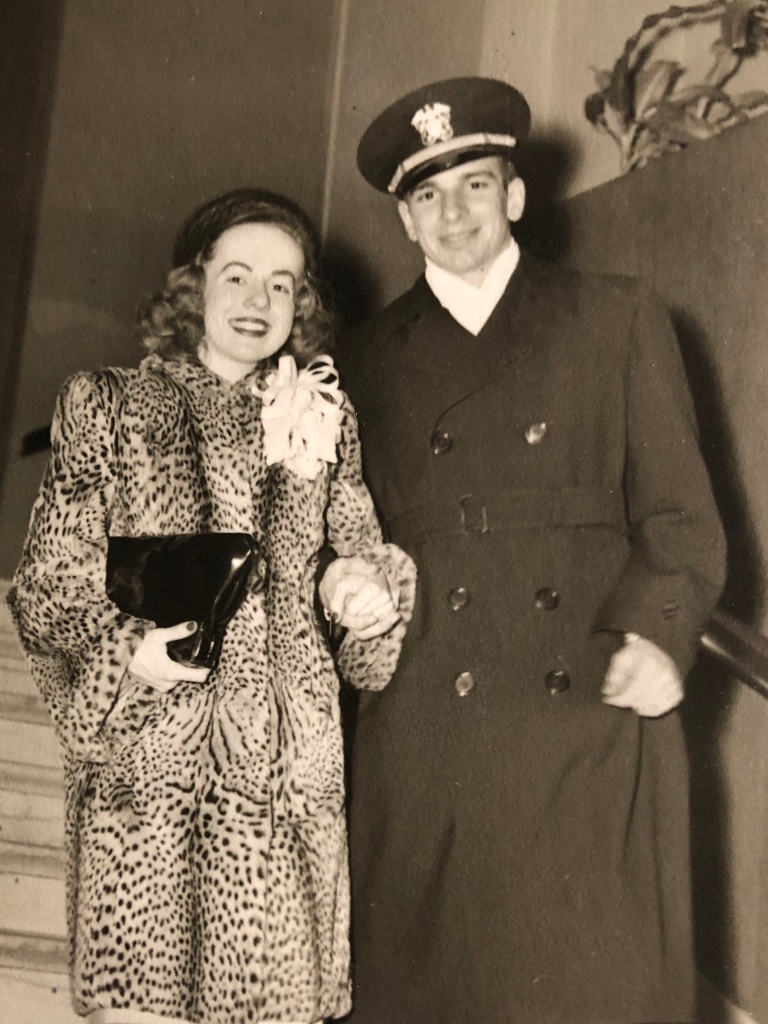 Wedding pictures of Jack Bono and Bette Jackson Bono, February 28, 1946.